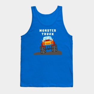 illustration of monster truck with cartoon style. Tank Top